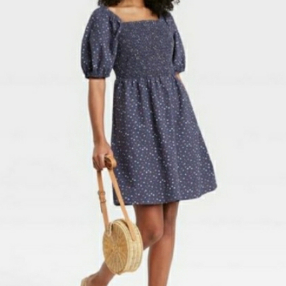 Universal Thread Floral Smocked Puff Sleeve Dress SZ Small